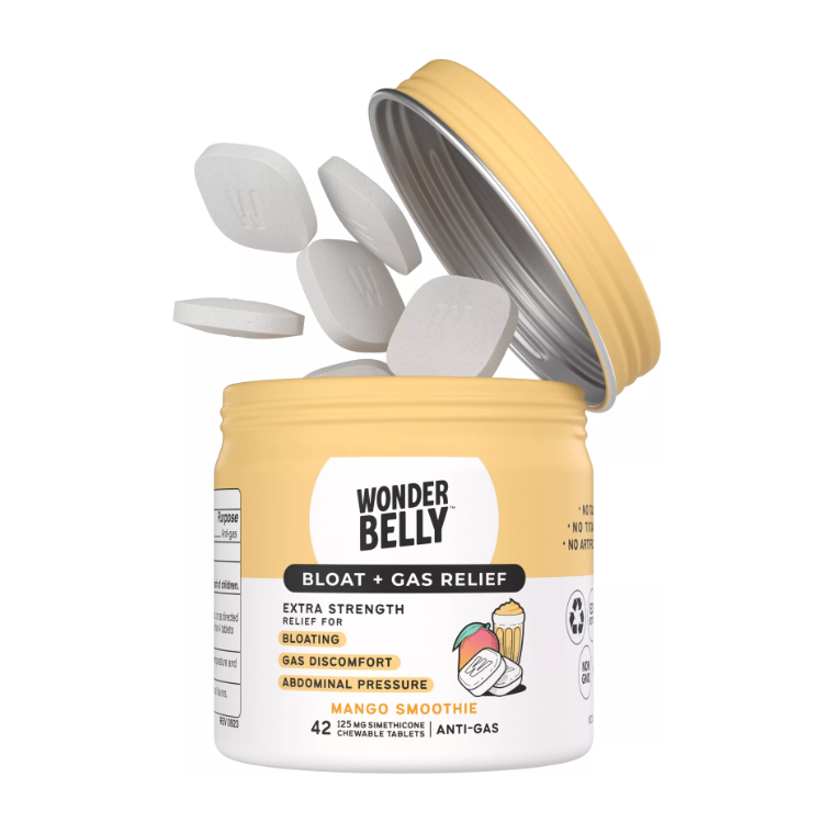 WONDERBELLY: Mango Smoothie Bloat Gas Relief, 42 tb