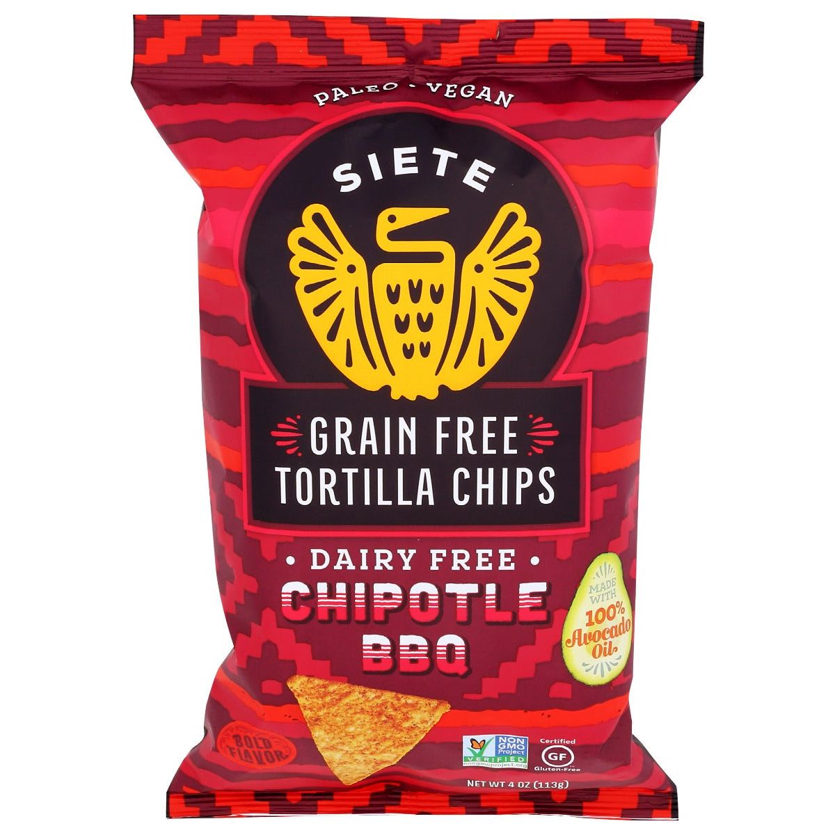 SIETE: Chipotle BBQ Tortilla Chips, 4 oz