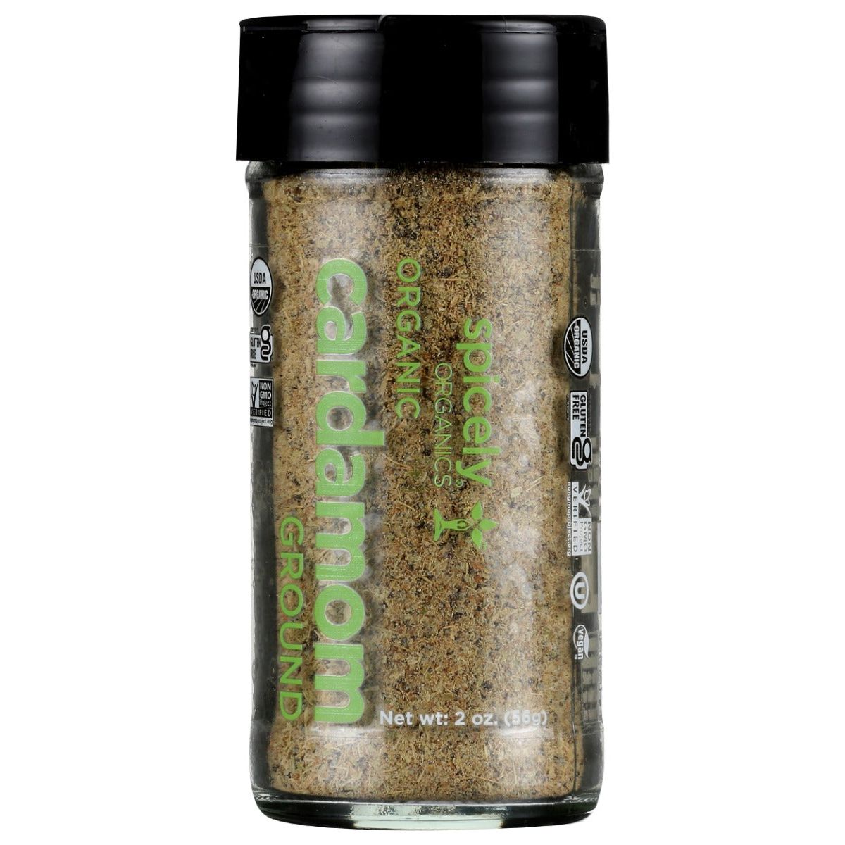 SPICELY ORGANICS: Organic Cardamom Ground Jar, 2 oz