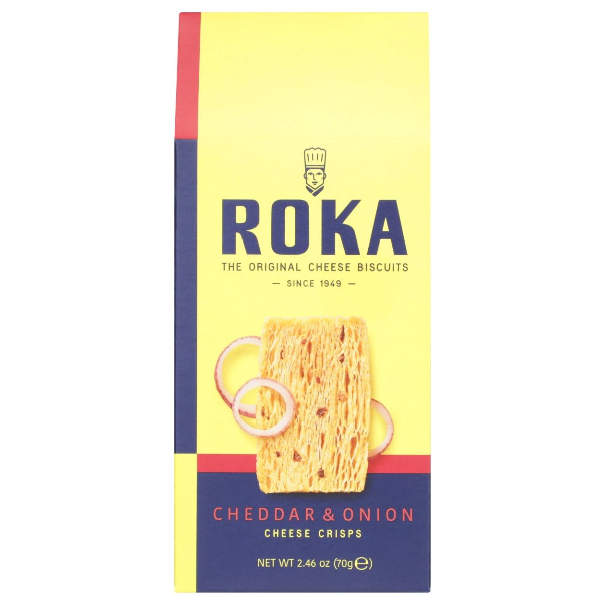 ROKA: Cheese Crispies Cheddar Cheese With Onion, 2.46 oz