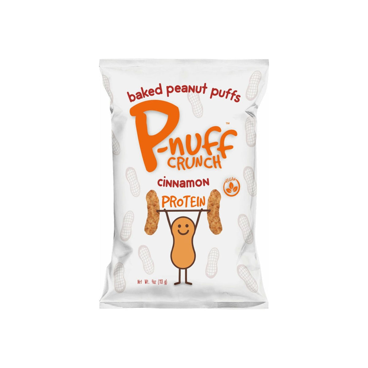 PNUFF: Baked Peanut Puffs Cinnamon Flavor, 4 oz