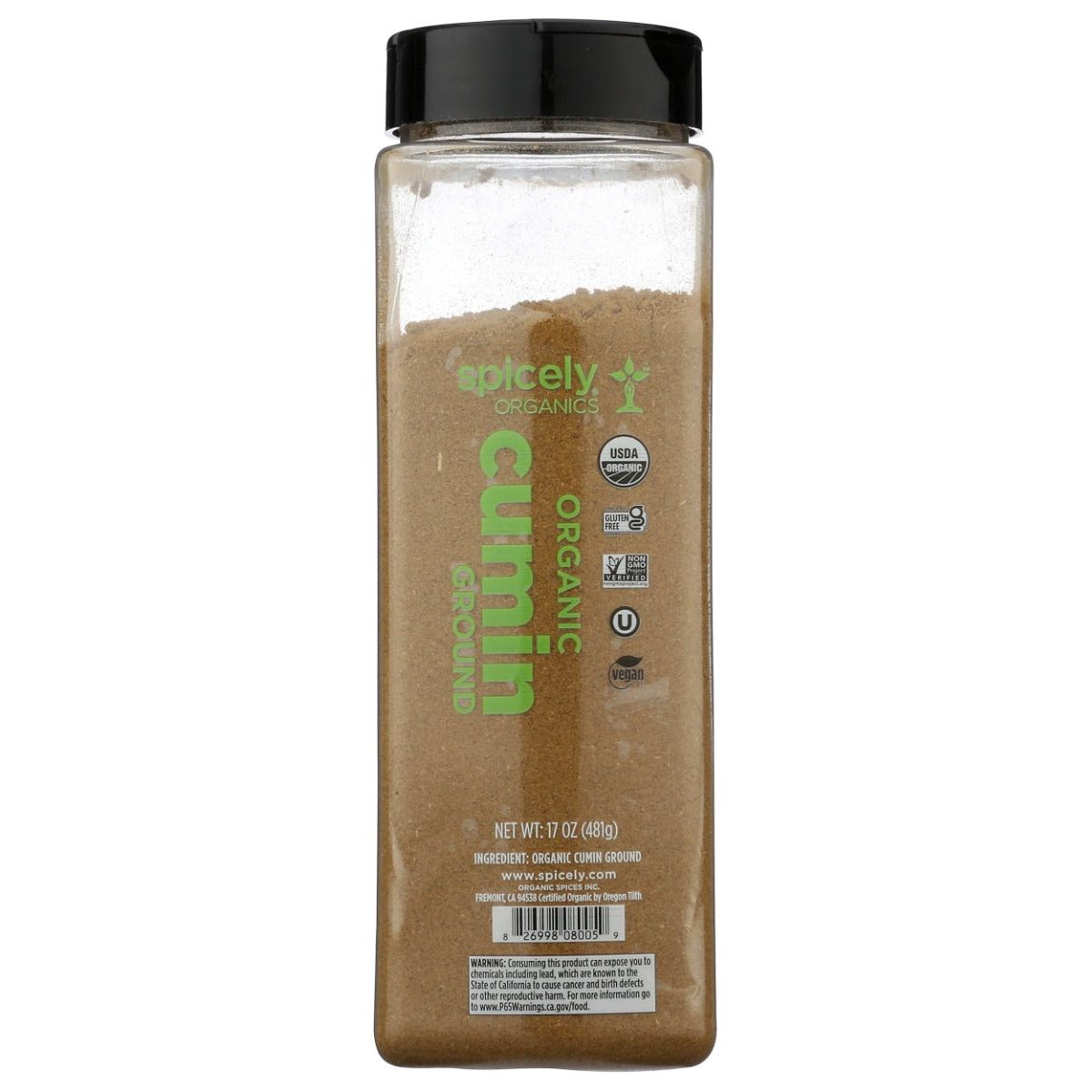 SPICELY ORGANICS: Organic Cumin Ground, 17 oz