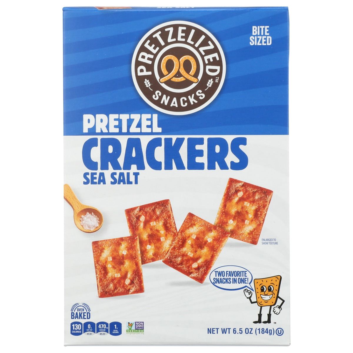 PRETZELIZED SNACKS: Sea Salt Pretzel Crackers, 6.5 oz