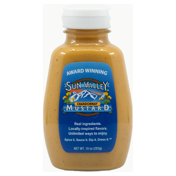 SUN VALLEY MUSTARD: Chardonnay Mustard Squeeze, 10 oz