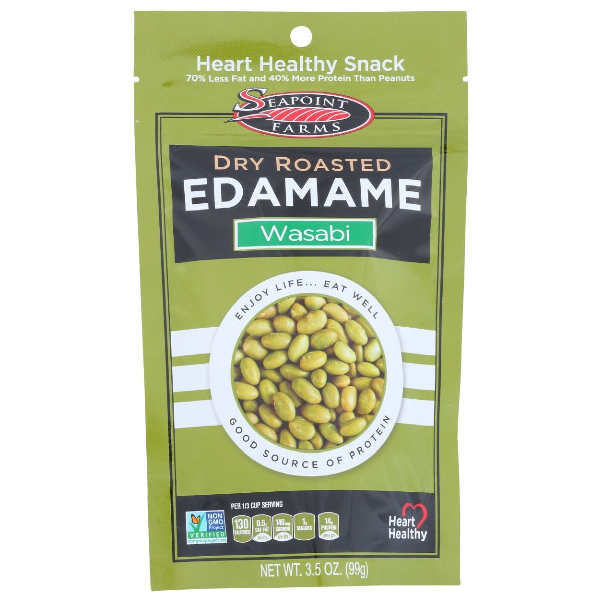 SEAPOINT FARMS: Dry Roasted Edamame Wasabi, 3.5 oz