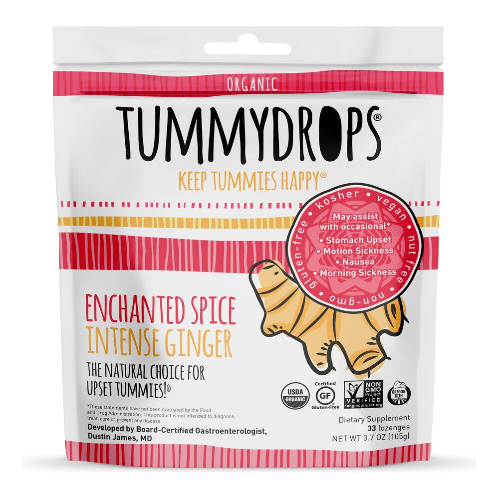 TUMMYDROPS: USDA Organic Enchanted Spice Intense Ginger, 33 pc