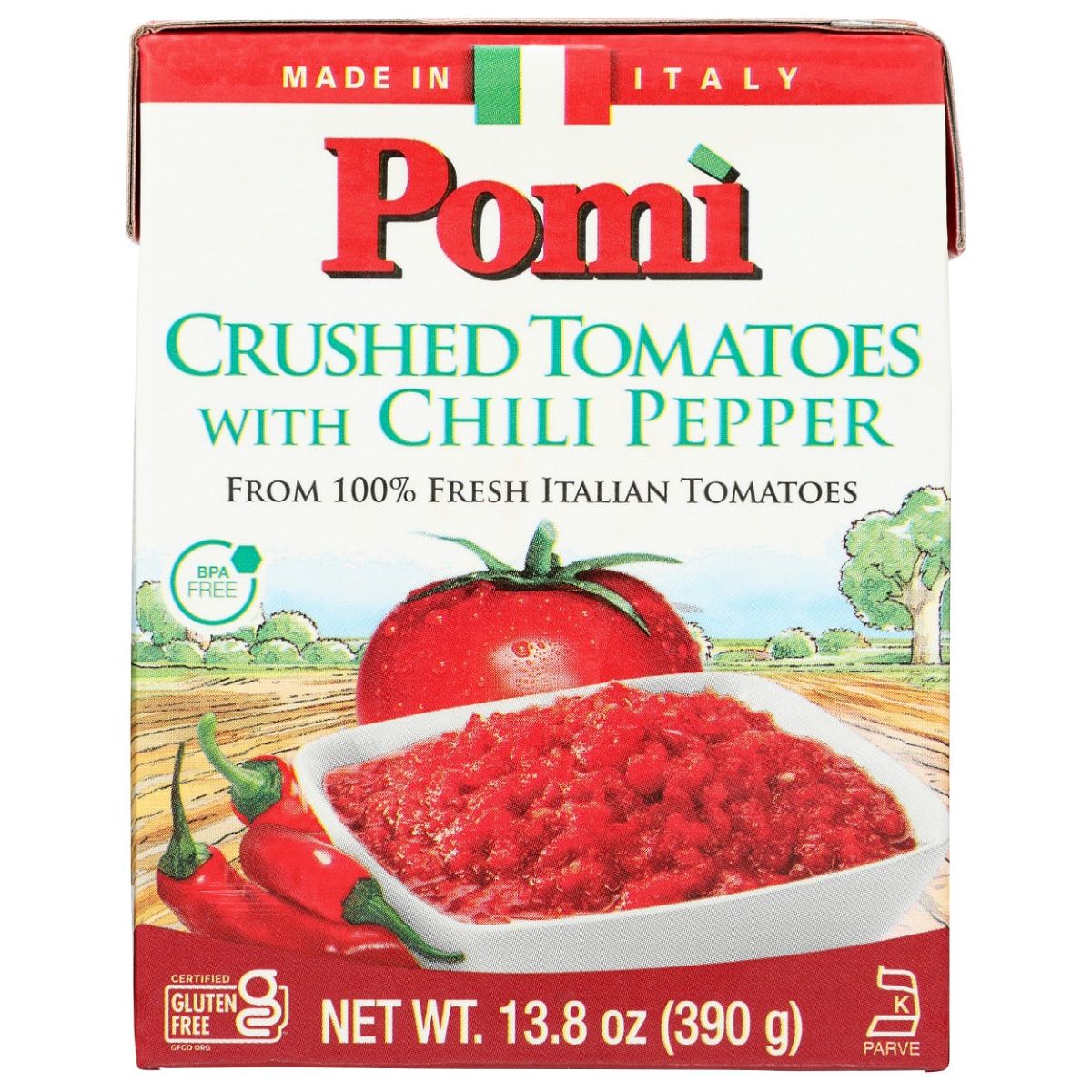 POMI: Crushed Tomatoes With Chili Pepper, 13.8 oz