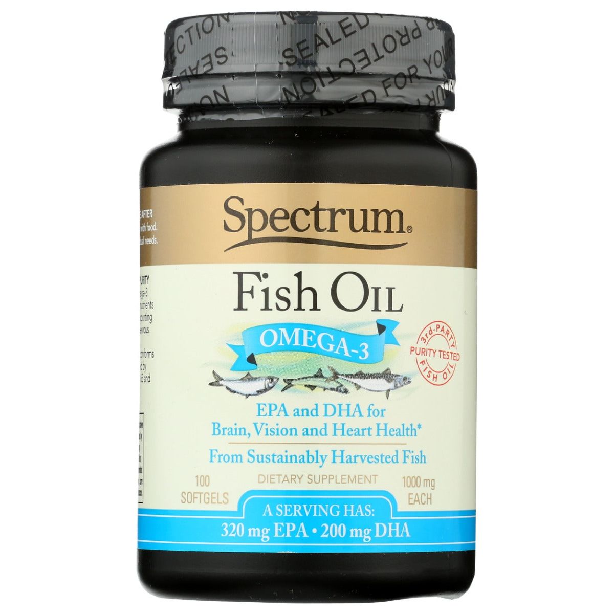 SPECTRUM ESSENTIAL: Fish Oil Omega 3 Softgels, 100 sg