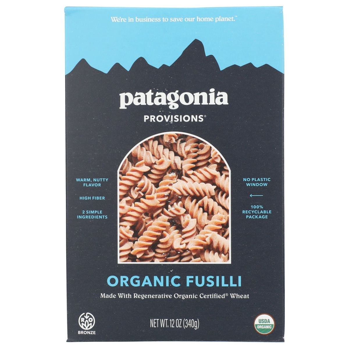 PATAGONIA PROVISIONS: Organic Fusilli Pasta, 12 oz