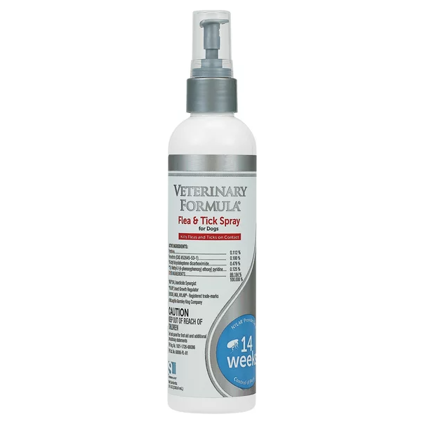 VETERINARY FORMULA CLINICAL CARE: Flea and Tick Spray For Dogs, 8 oz