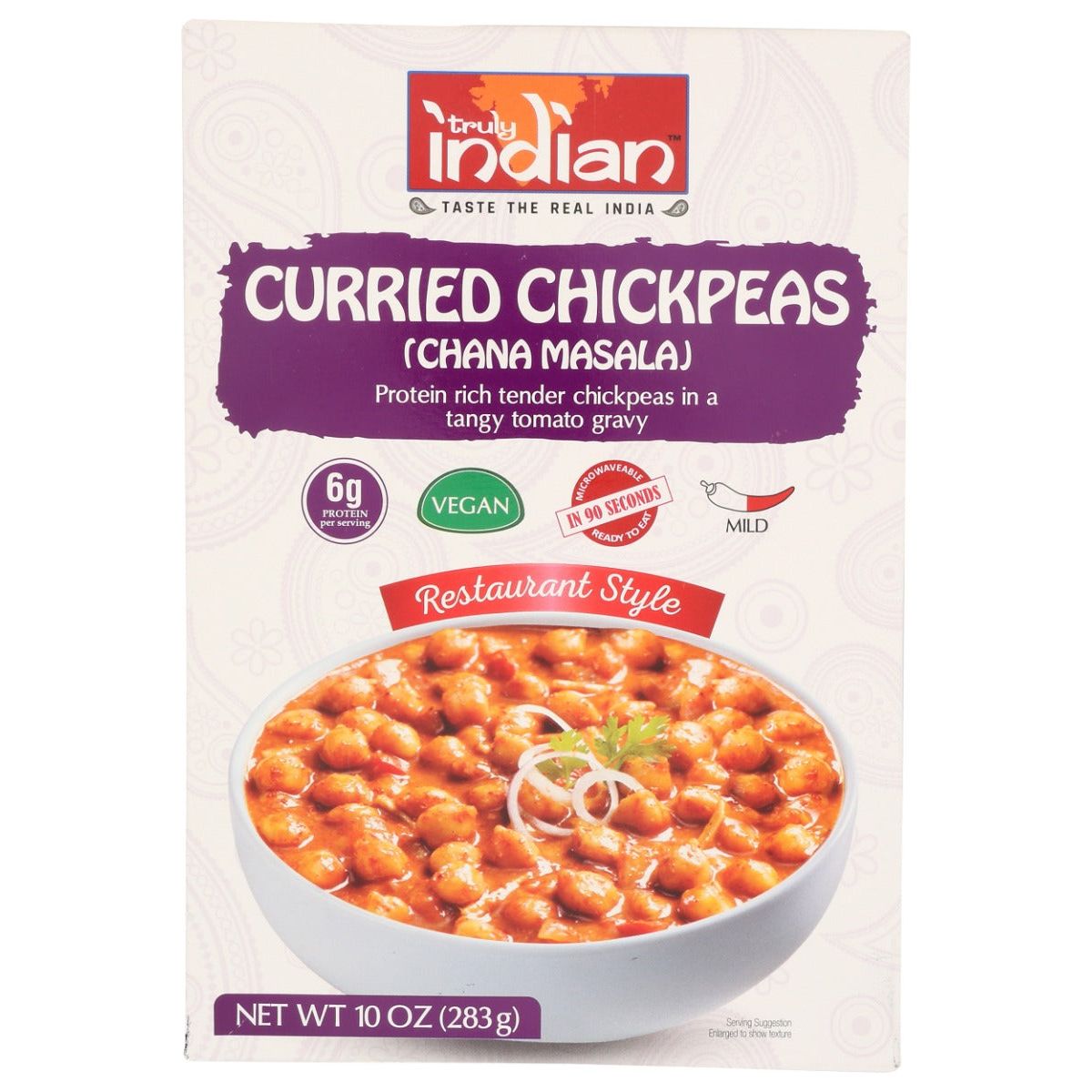 TRULY INDIAN: Curried Chickpeas Chana Masala, 10 oz