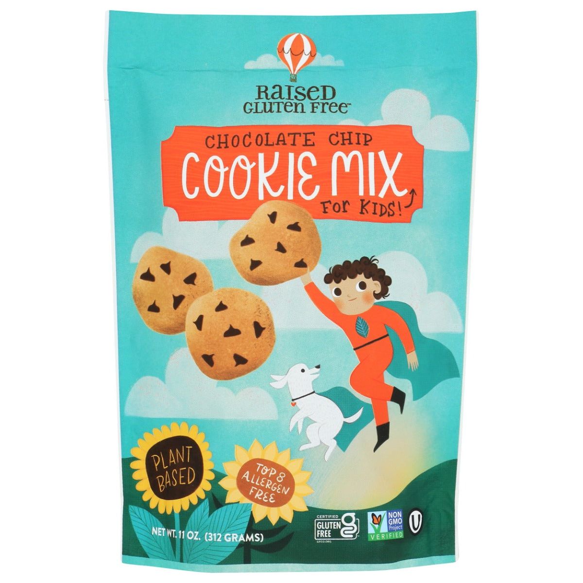 RAISED GLUTEN FREE: Chocolate Chip Cookie Mix, 11 oz