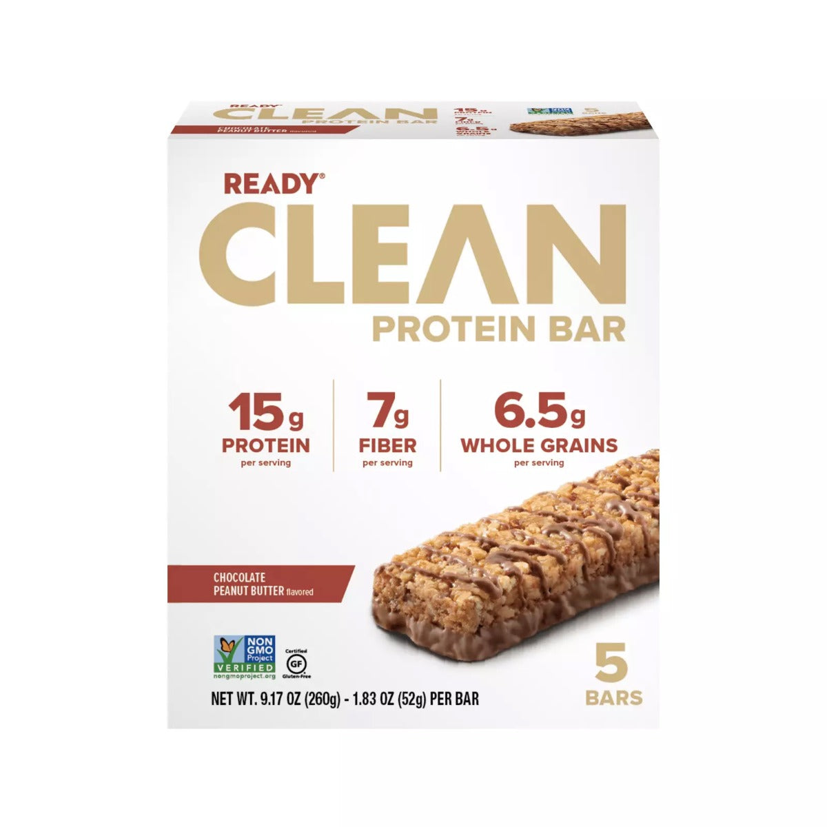 READY: Clean Chocolate Peanut Butter Protein Bar, 9.17 oz