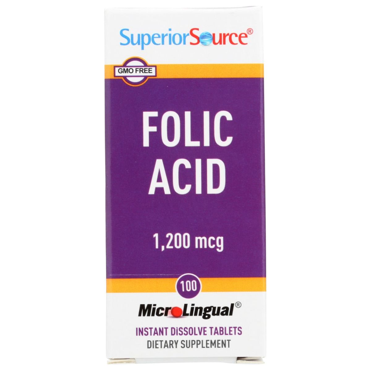 SUPERIOR SOURCE: Folic Acid 1200mcg, 100 tb