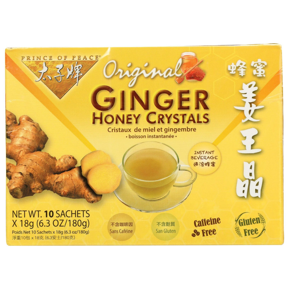 PRINCE OF PEACE: Instant Ginger Honey Crystals, 10 bg