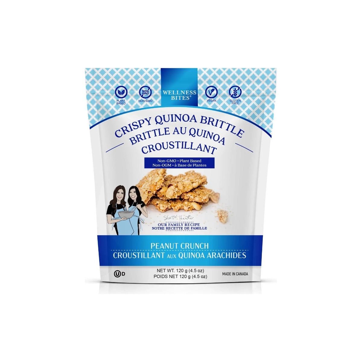 WELLNESS BITES: Crispy Quinoa Brittle Peanut Crunch, 4.5 oz