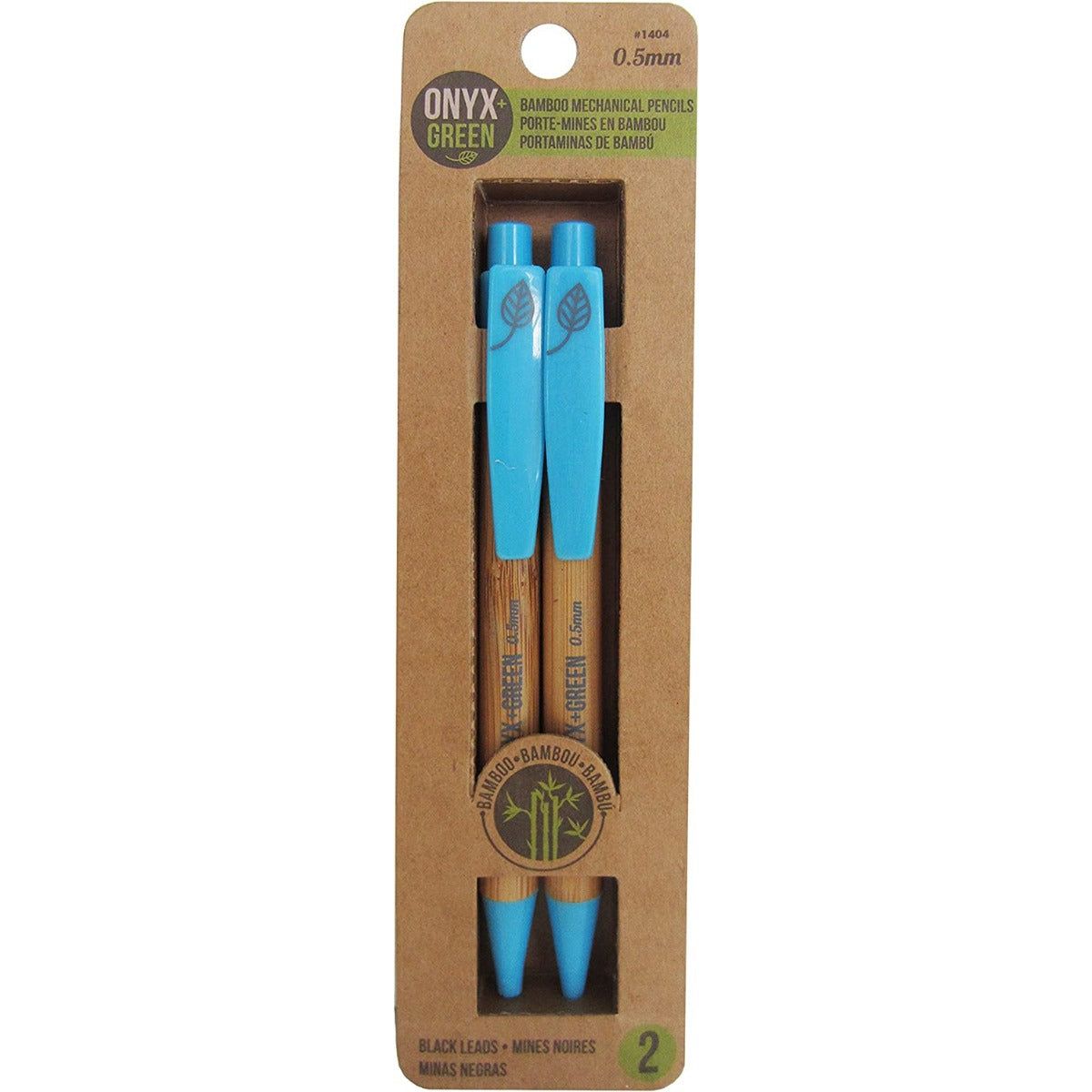ONYX & GREEN: Mechanical Bamboo Pencils, 2 pc
