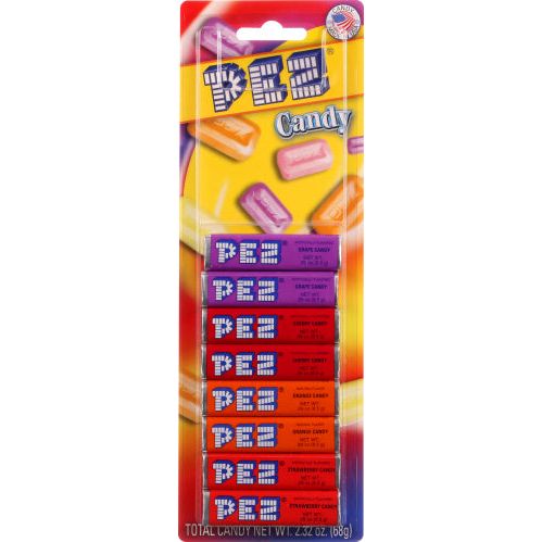 PEZ: Candy Refill 8Pk Assorted Fruit, 2.32 OZ
