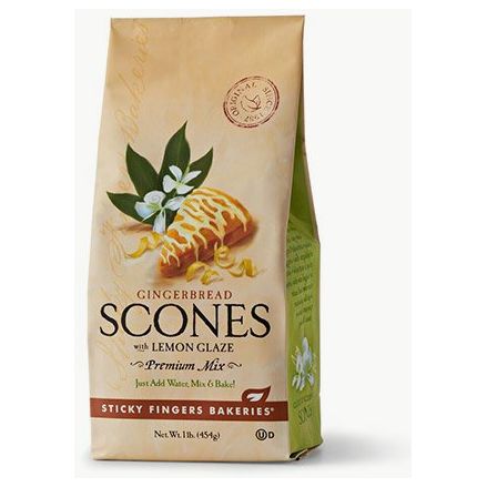 STICKY FINGERS BAKERIES: Gingerbread Scones With Lemon Glaze, 16 oz