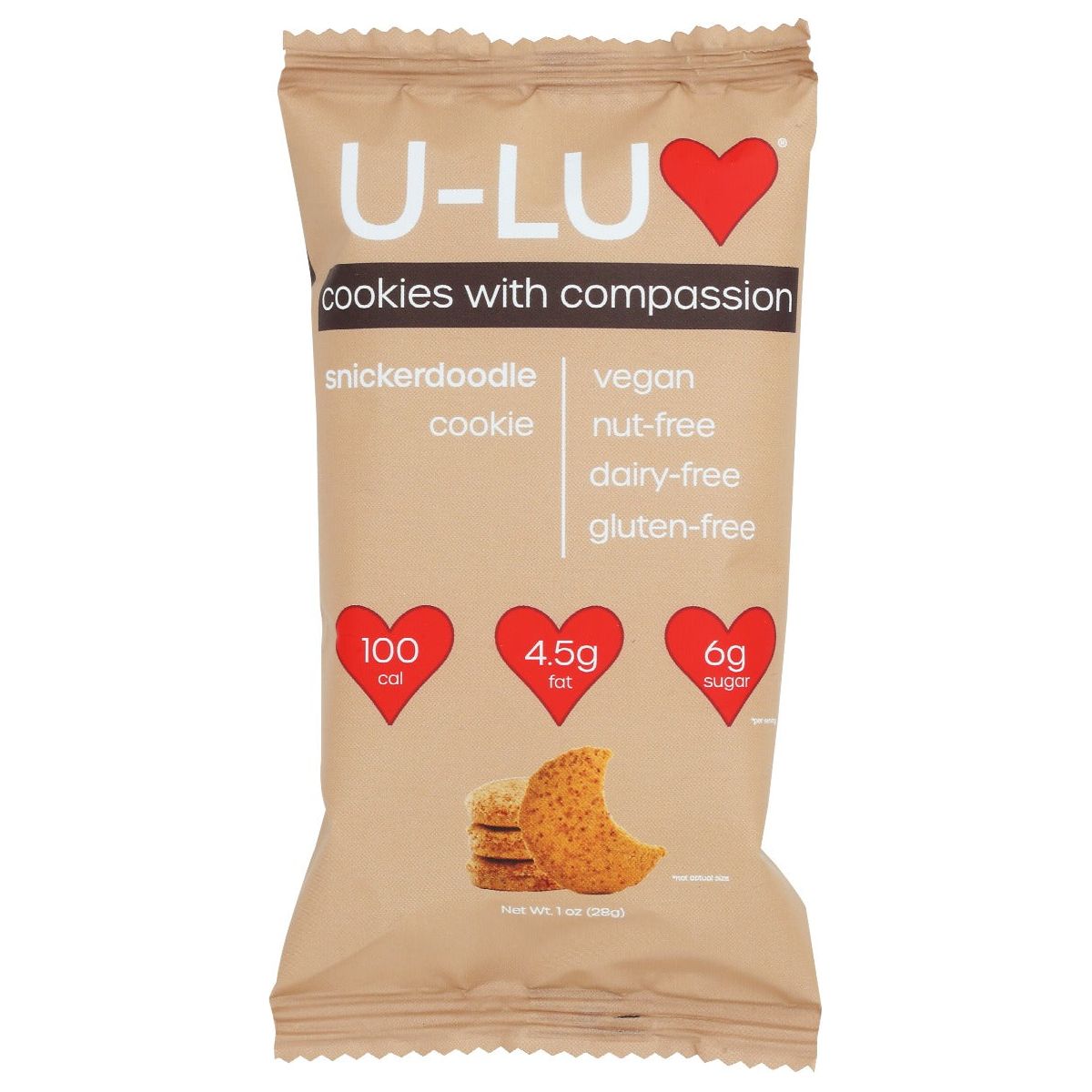 U LUV FOODS: Snickerdoodle Cookies, 1 oz