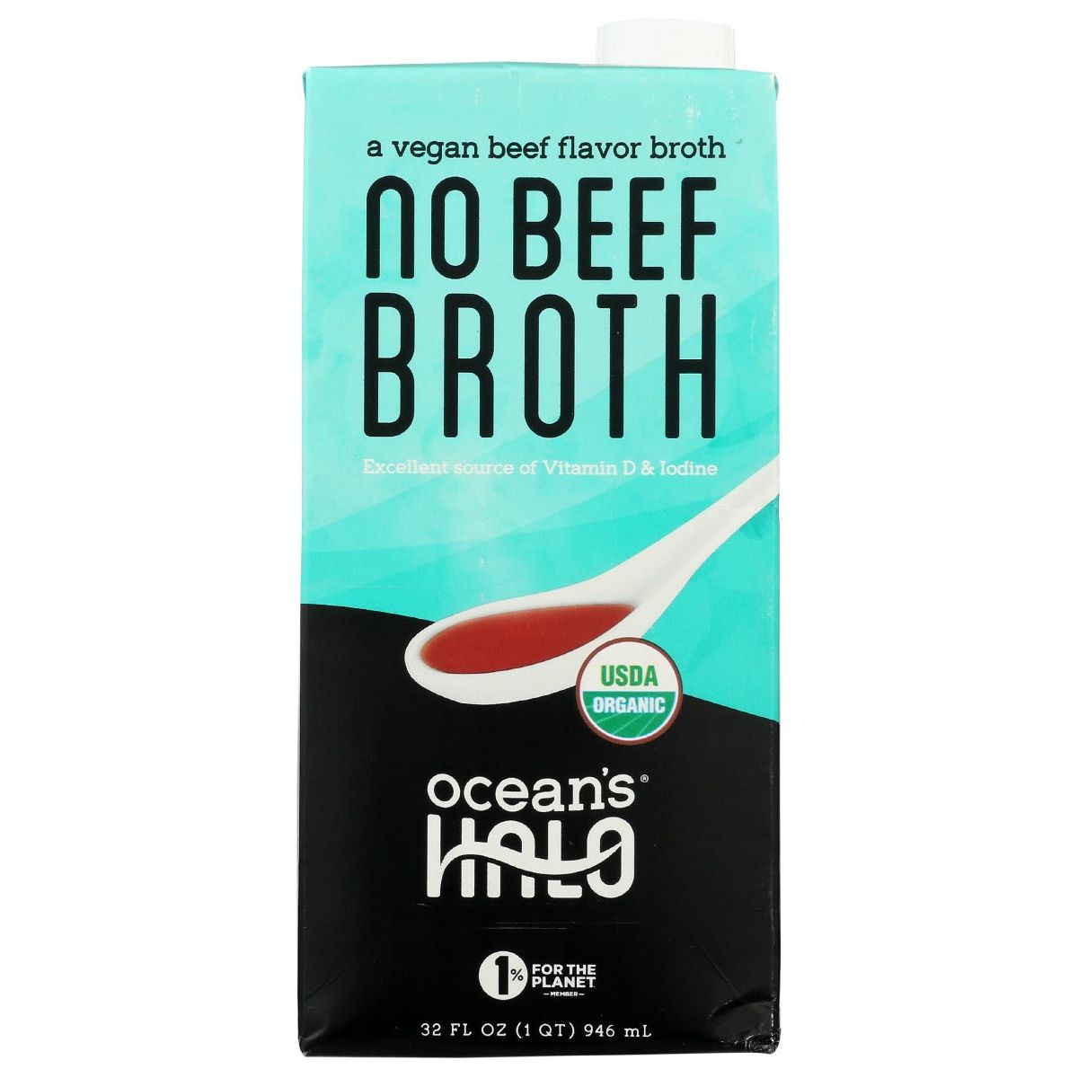 OCEANS HALO: Organic No Beef Broth, 32 oz