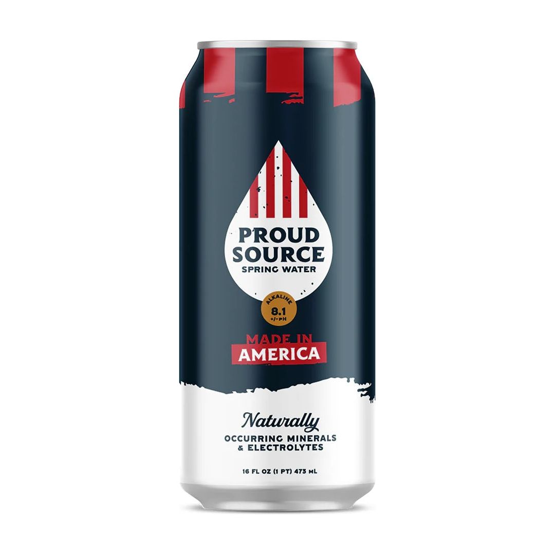 PROUD SOURCE: Made in America Alkaline Spring Water 8pk, 128 fo