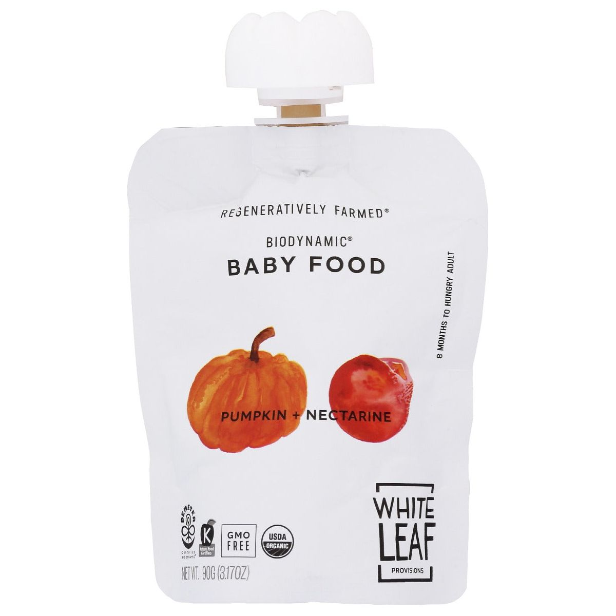 WHITE LEAF PROVISIONS: Baby Food Pumpkin Nectrne, 3.17 oz