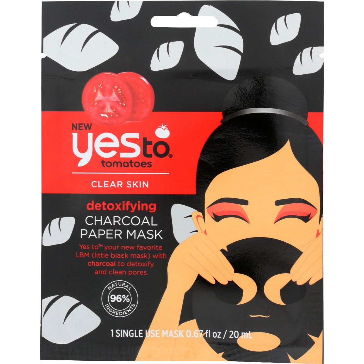 YES TO: Paper Mask Charcoal, 0.67 fo