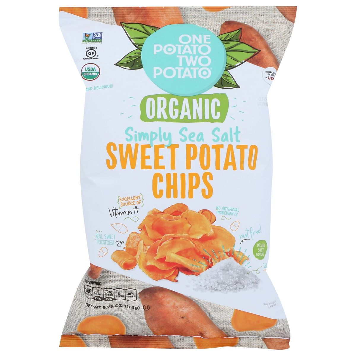 ONE POTATO TWO POTATO: Chip Swt Ptato Ssalt Org, 5.75 oz