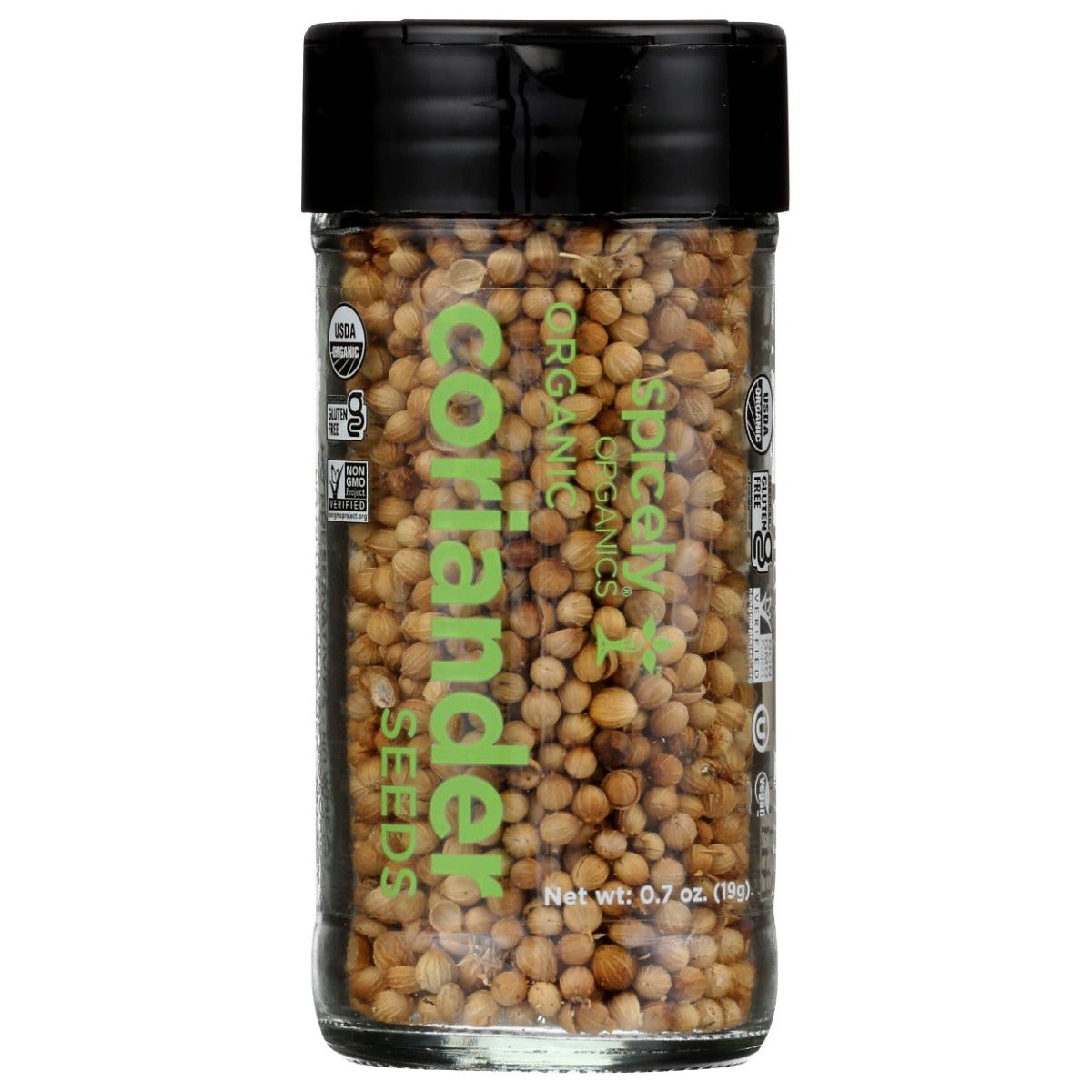 SPICELY ORGANICS: Organic Coriander Seeds Jar, 0.7 oz