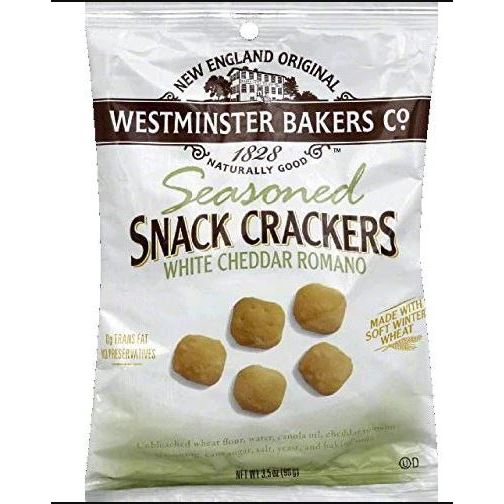 OLDE CAPE COD: Seasoned Snack Crackers White Cheddar Romano, 3.5 oz