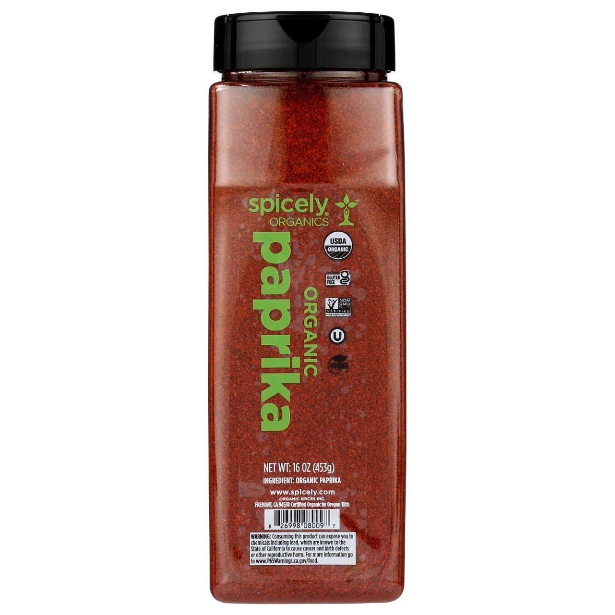 SPICELY ORGANICS: Organic Paprika, 16 oz