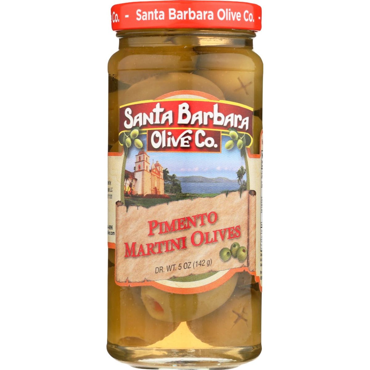 SANTA BARBARA: Pimento Martini Olives, 5 oz