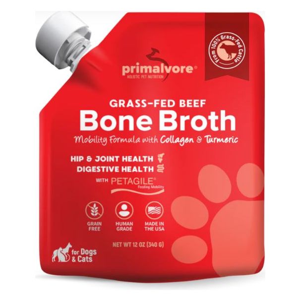 PRIMALVORE: Grass Fed Beef Bone Broth, 12 oz