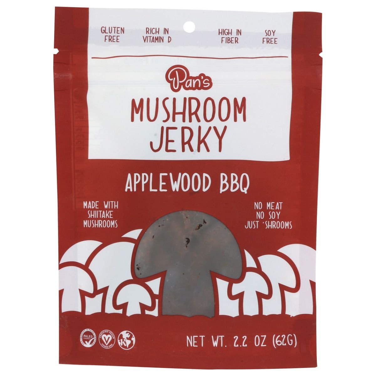 PANS: Applewood Bbq Mushroom Jerky, 2.2 oz