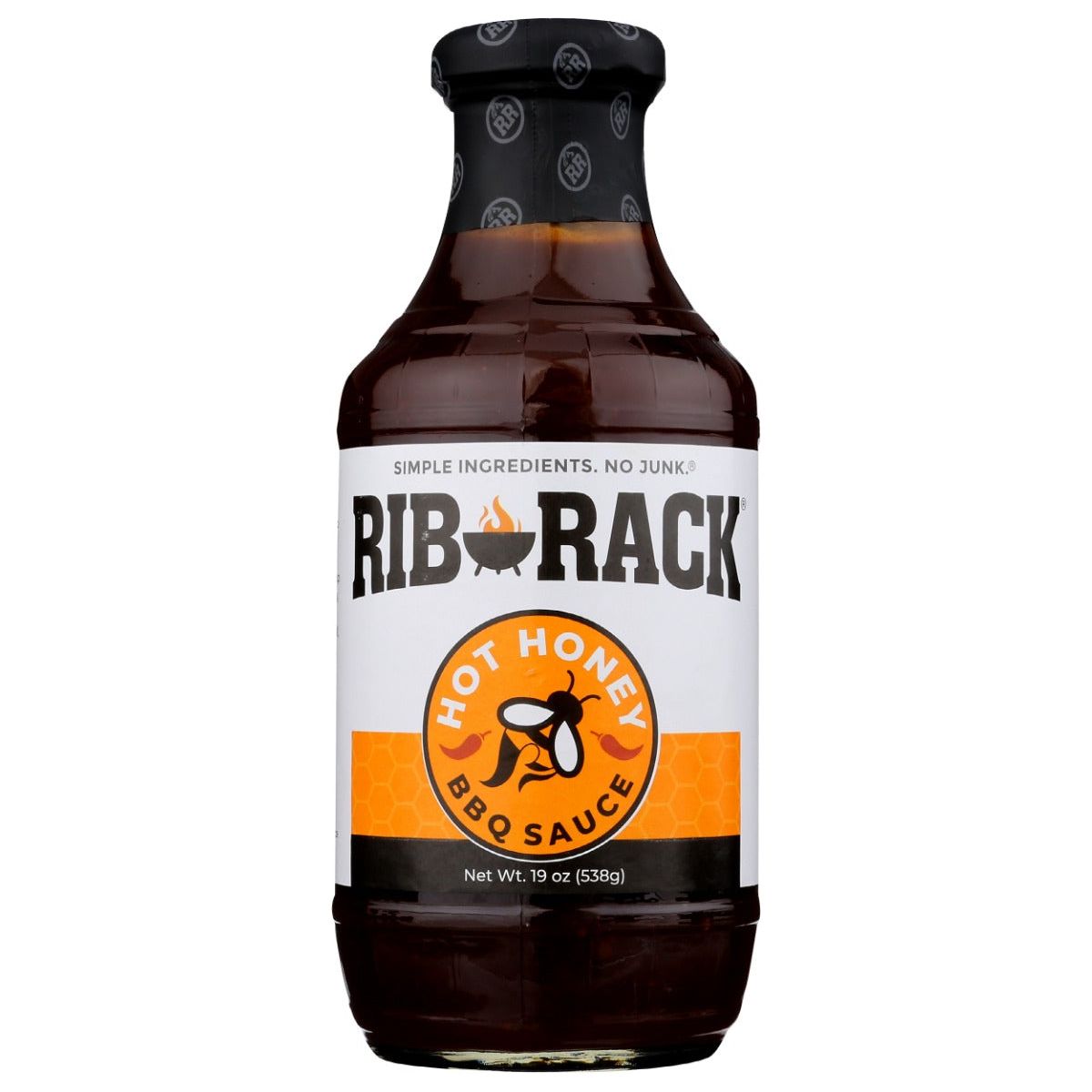 RIB RACK: Hot Honey BBQ Sauce, 19 oz