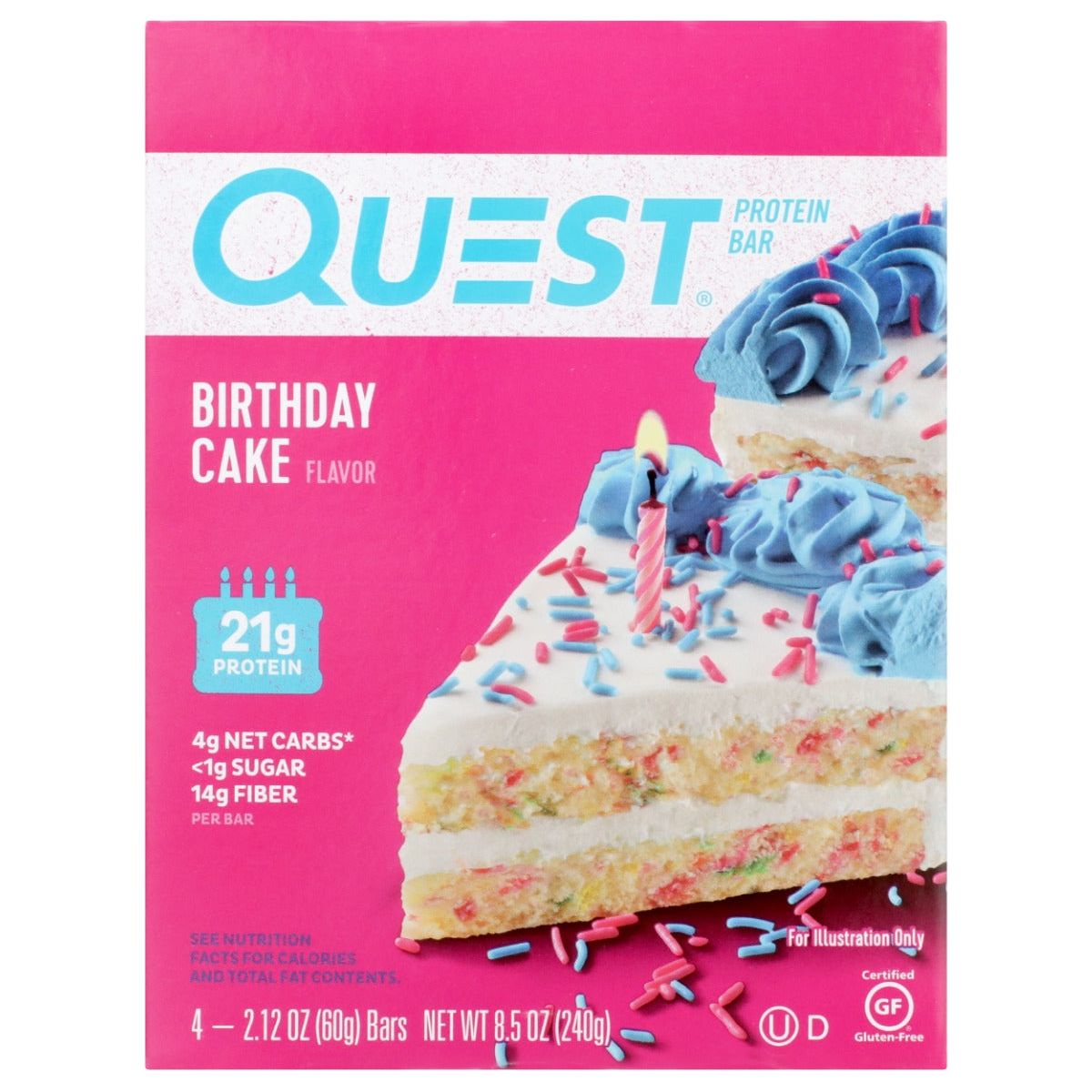 QUEST: Birthday Cake Bars 4pk, 8.5 oz