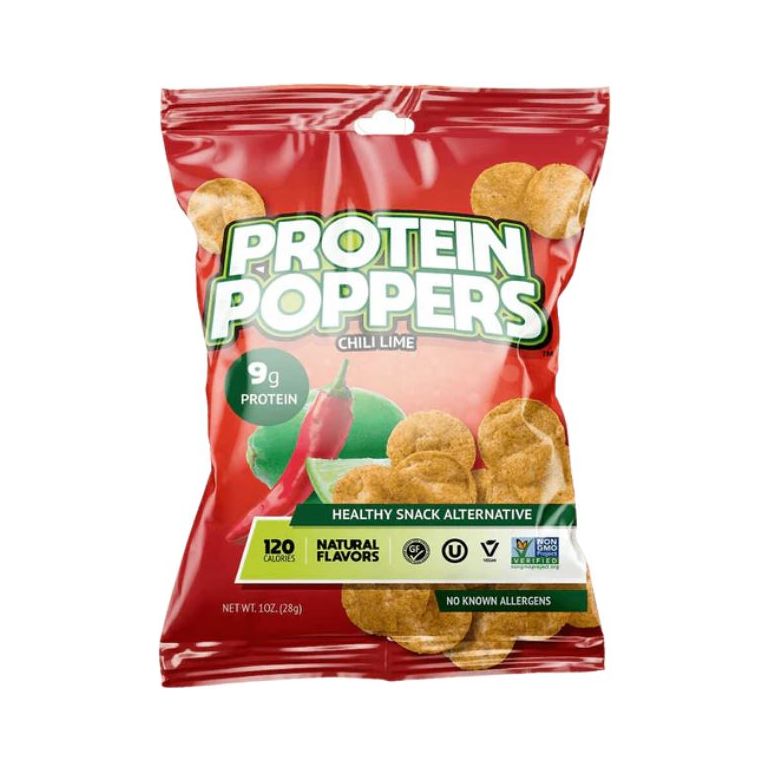 PROTEIN POPPERS: Chili Lime Chips, 1 oz