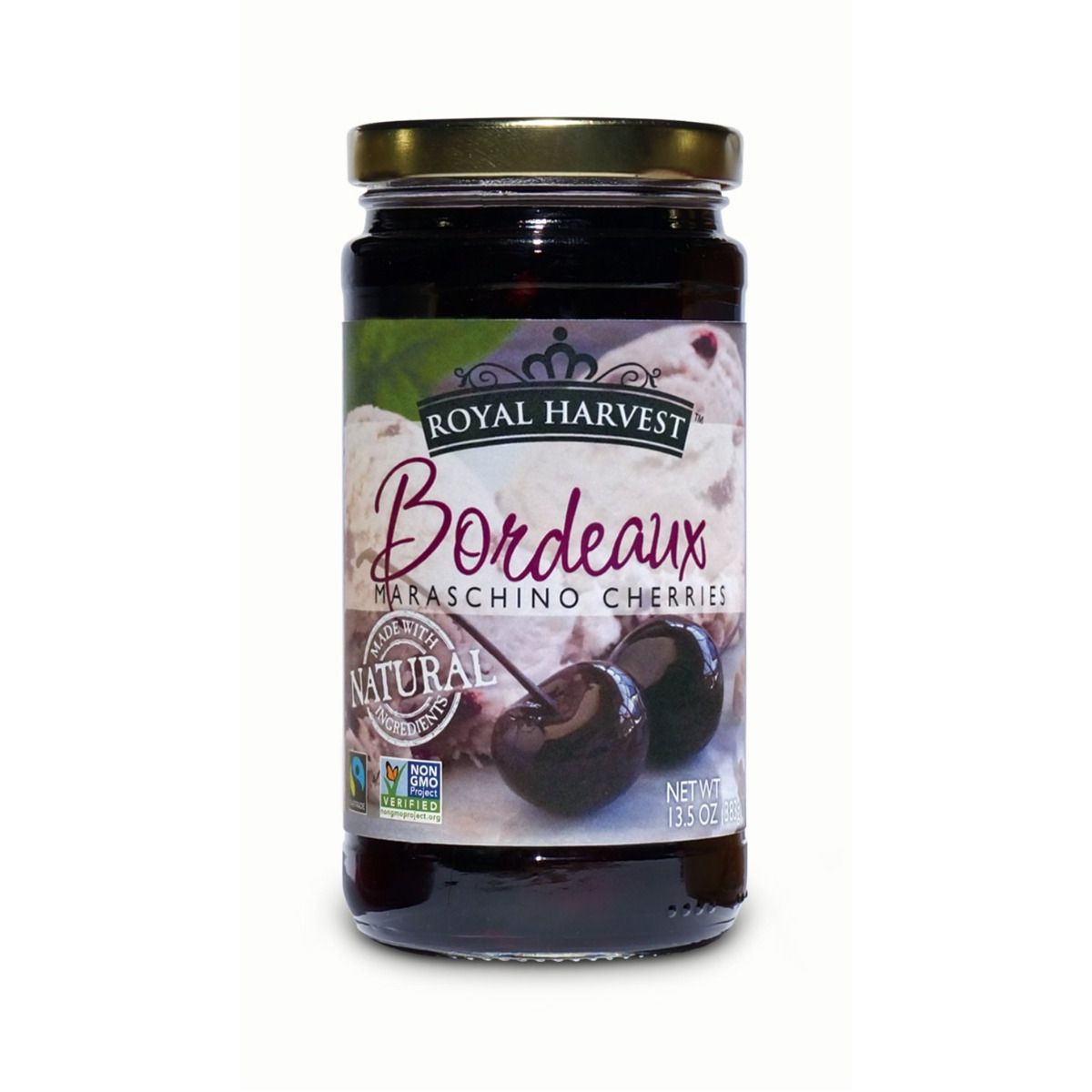 ROYAL CHERRY: Bordeaux Maraschino Cherries, 13.5 oz