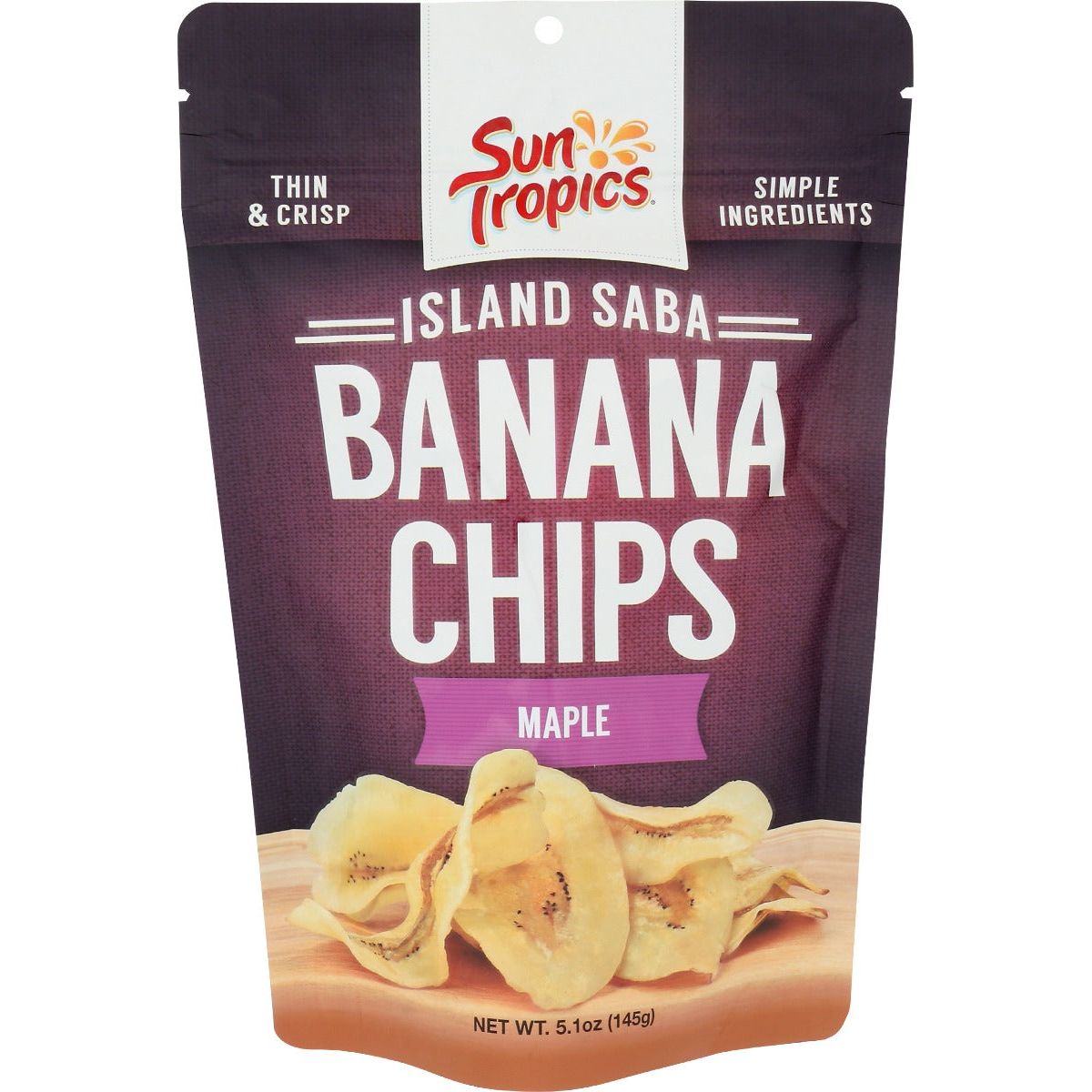 SUN TROPICS: Maple Banana Chips, 5.1 oz