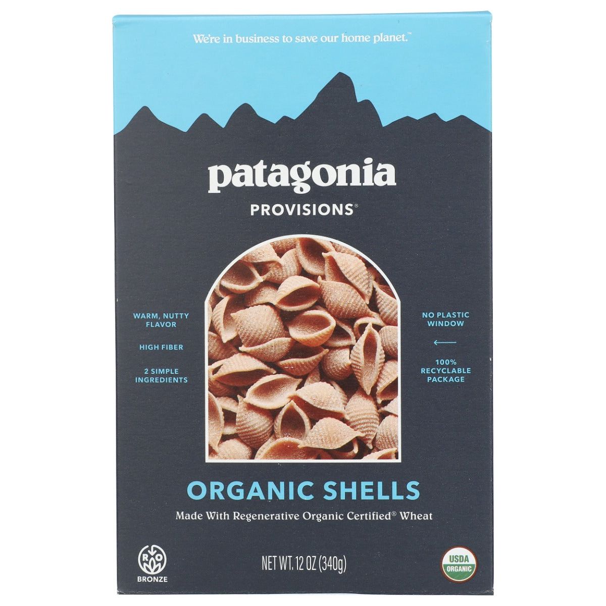 PATAGONIA PROVISIONS: Organic Pasta Shells, 12 oz