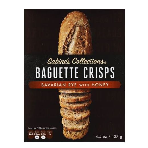 SABINES COLLECTIONS: Bavarian Rye With Honey Baguette Crisps, 4.5 oz