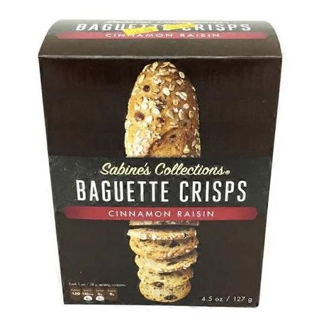 SABINES COLLECTIONS: Cinnamon Raisin Baguette Crisps, 4.5 oz