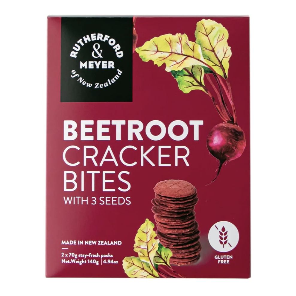 RUTHERFORD & MEYER: Cracker Bites Beetroot, 4.76 oz