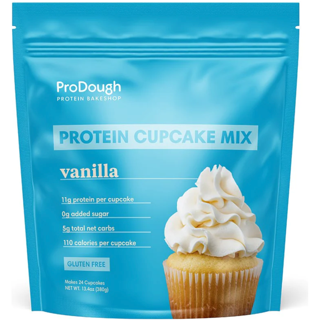 PRODOUGH BAKERY: Cupcake Protein Vanilla, 13.4 oz