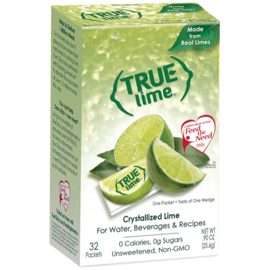 TRUE CITRUS: Lime Crystlzd Pckt 32Pc, 0.9 oz