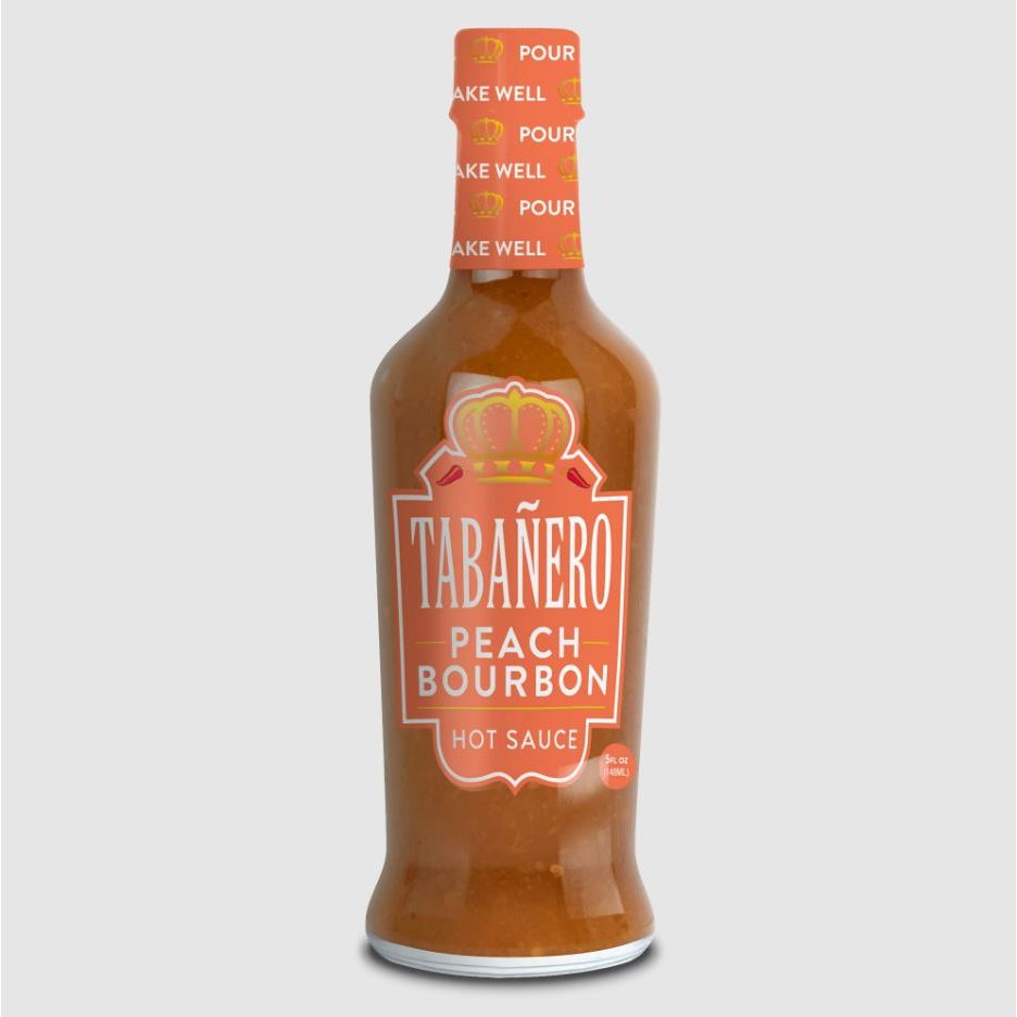 TABANERO: Peach Bourbon Hot Sauce, 5 fo