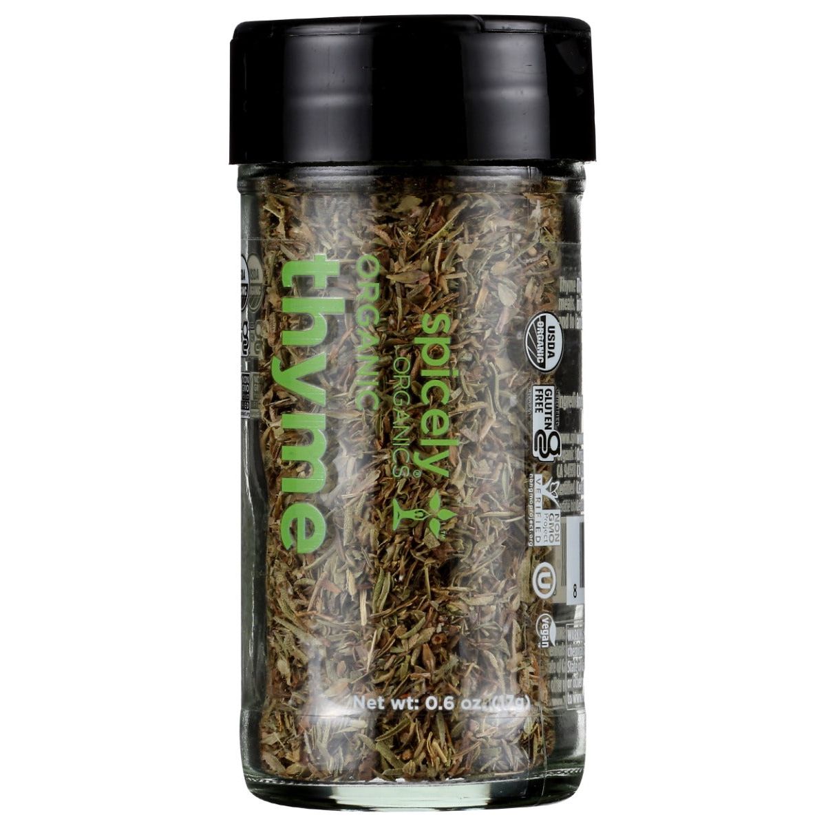 SPICELY ORGANICS: Organic Thyme Whole Jar, 0.6 oz