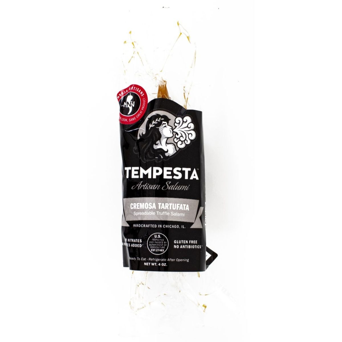 TEMPESTA ARTISAN SALAMI: Cremosa Tartufata Spreadable Truffle Salami, 5.5 oz