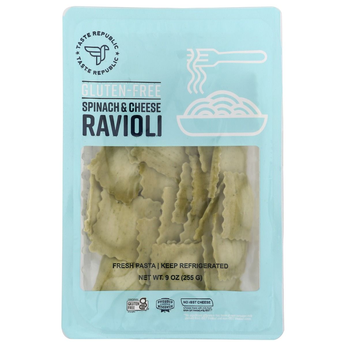 TASTE REPUBLIC: Spinach Cheese Ravioli, 9 oz
